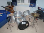 Full 8 Piece Drum Kit. Solar Cymbals. Free Music Stand