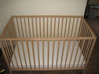 Cot,  mattress and bumper in excellent condition.