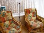 2 SEATER sofa2 chairs light pine detailed wood with....